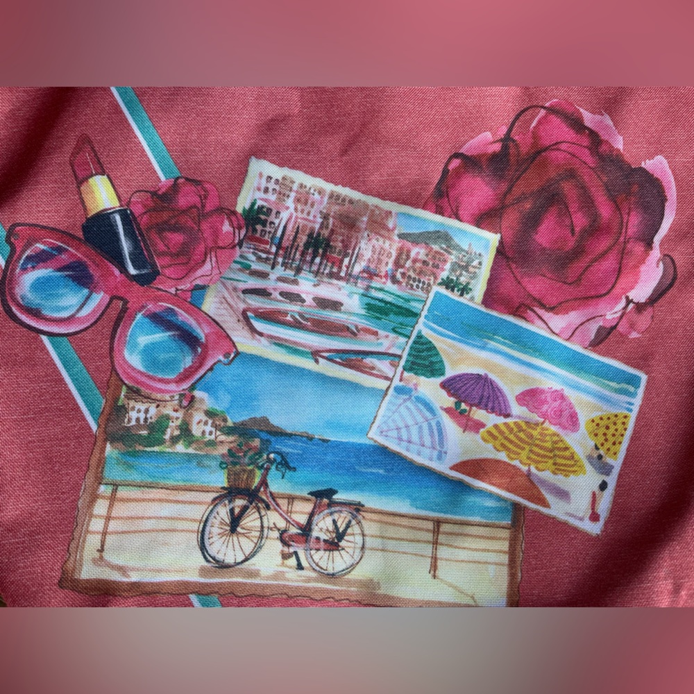 Lancôme Summer Postcard Large Tote 14.5x17.5” - Picture 3 of 4